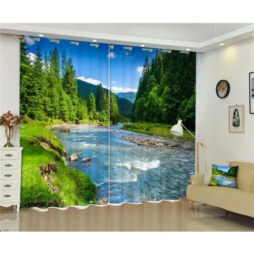 Tree print Luxury 3D Blackout Curtains for Home Living Room Bed Room Office Window Curtains Drapes Tapestry Rideaux Cortinas