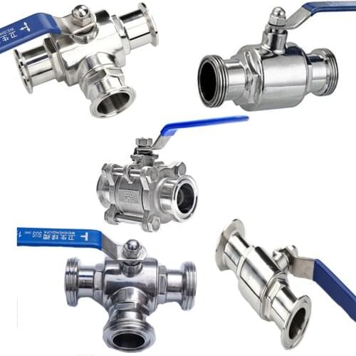 Clamp Ball Valve 3 Way Stainless Steel SS304 for Home Brew