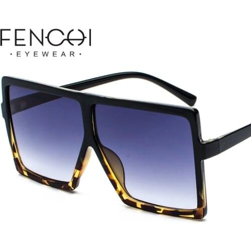 Black Oversized Square Retro Sunglasses Women Men 2019 Luxury Brand Designer Driving Gradient Sun Glasses zonnebril dames