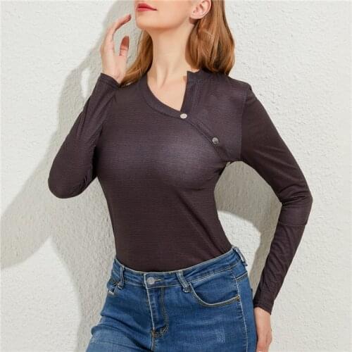 Long Sleeve Top Women Spring Autumn Asymmetric Tops Women Button Women Shirts Slim Tops For Women Clothes Harajuku