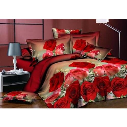 Bedclothes Winter Double Bedding Set Lovely Cat And Flower Comforter Bedding Sets Bed Linen Pillowcases Duvet Cover Set 4pcs
