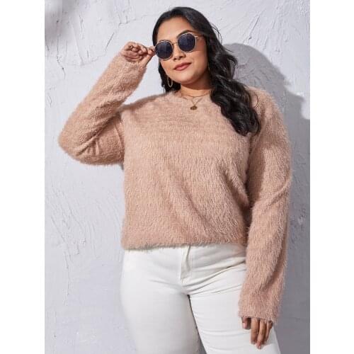 Womens fashion in spring and autumn of 2021, large size o-neck long sleeve Pullover Sweatshirt