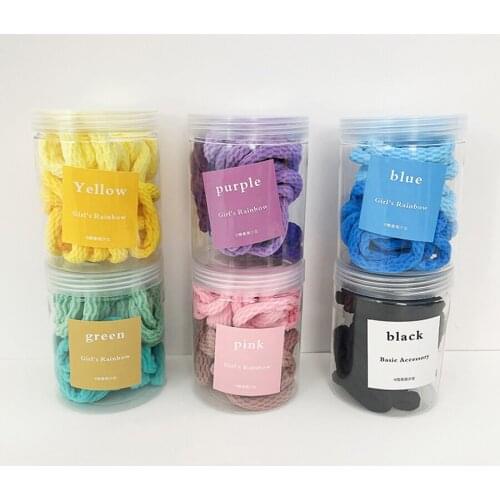 1BOX New 2021 Women Hair Rope Hair Accessories Scrunchy Elastic Hair Bands Girls decorations Headbands Rubber Band Gum For hair