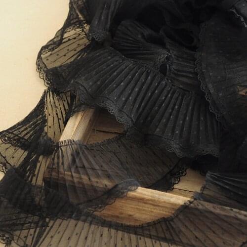 1M Latest Embroidery Lace Fabric For Sewing Dress Guipure Craft Wide 8cm Tulle Lace Trim Ribbon Laces para costura dentelle VG18