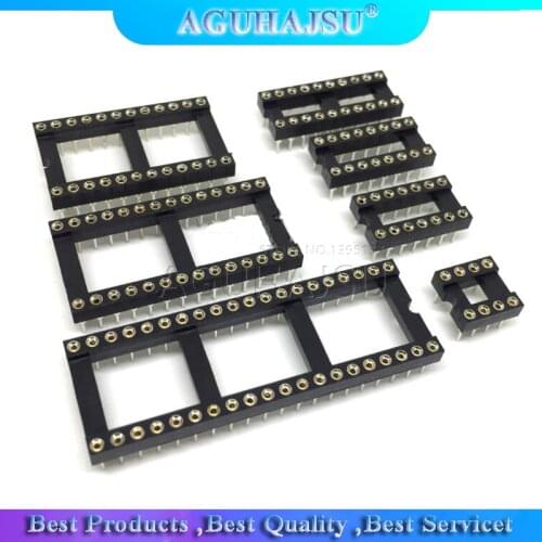 10PCS Round Hole IC socket Connector DIP 6 8 14 16 18 20 24 28 40 pin Sockets DIP6 DIP8 DIP14 DIP16 DIP18 DIP20 DIP28 DIP40 pins