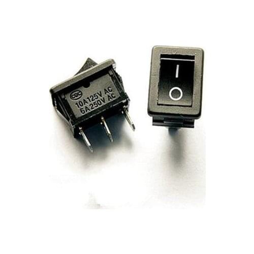 10pcs/lot 15*21mm 3PIN SPST ON/OFF Boat Rocker Switch 6A/250V 10A/125V Car Dash Dashboard Truck RV ATV Home