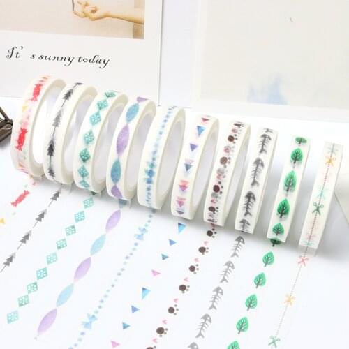 20 Pieces/Lot) Slim Washi Tape Thin Line DIY Decorative Masking Tape