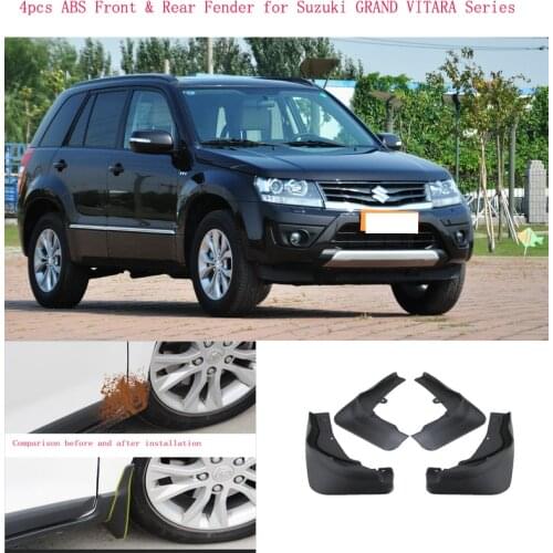 4pcs ABS Front & Rear Fender for Suzuki GRAND VITARA Series Car Mud Flaps Splash Guard Mudguard Mudflaps Accessories