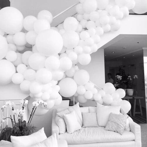 5/10/12/18/36 inch white round latex balloon wedding valentine balloon bride birthday party decoration supplies