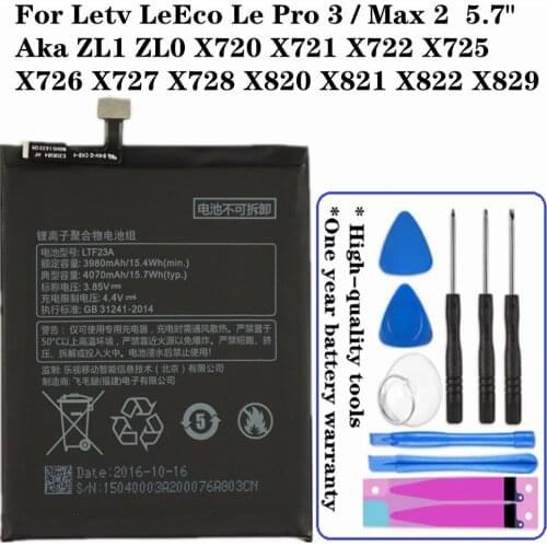 For Letv LeEco Le Pro 3 / Max 2 5.7" / Aka ZL1 ZL0 X720 X721 X722 X725 X726 X727 X728 X820 X821 X822 X829 LTF23A Phone Battery