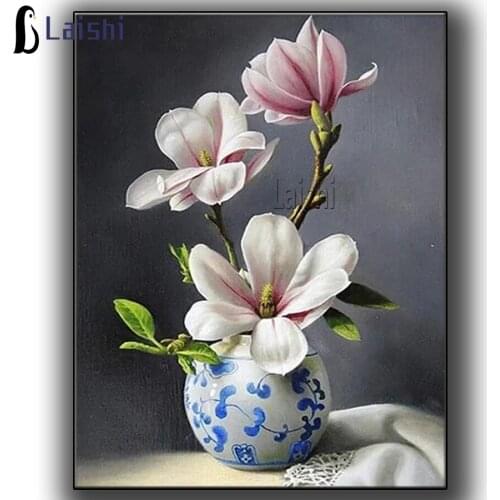 Full Square Round Drill 5D DIY Diamond Painting Orchid Flower Diamond Embroidery Cross Stitch mosaic Home Decor Handmade gifts