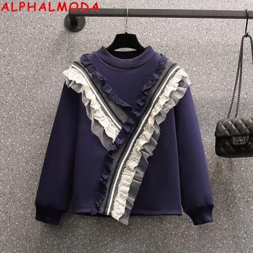 Женские толстовки утепленные ALPHALMODA China At AliExpress