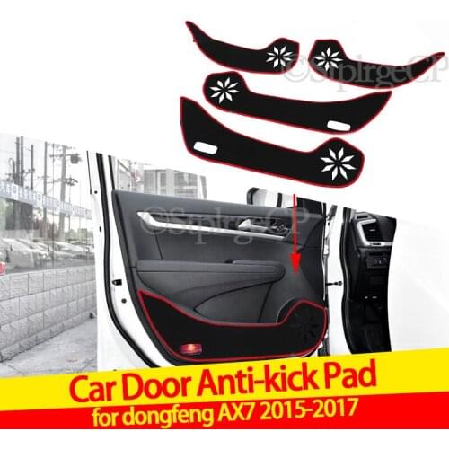 Polyester Black Door anti-kick pad door protection pad door panel cover pad car door sticker For dongfeng AX7 2015 2016 2017