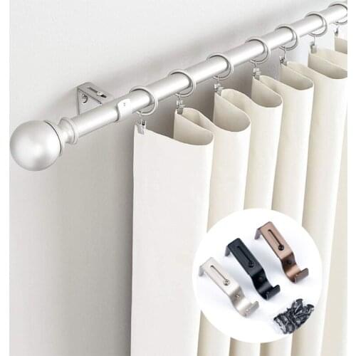 Curtain Rod Holder Wall Bracket Hooks w/ Screws for 1 Inch Diameter Curtain Rod