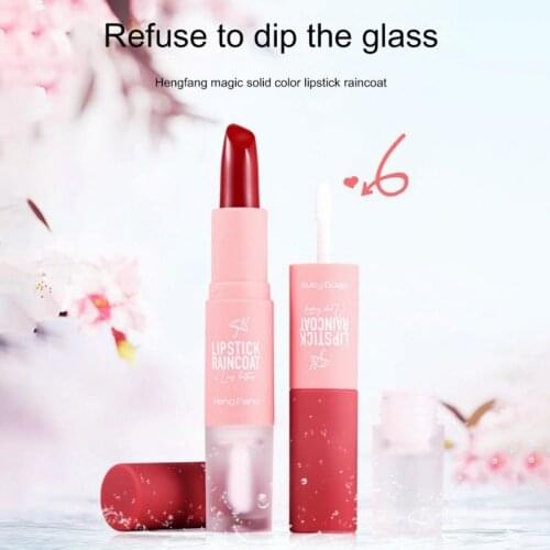 Brand New Style 2 In 1 Double Head Matte Lipstick Waterproof Long Lasting Lip Gloss