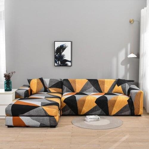 Geometric Sofa Covers for Living Room Corner L Shaped Chaise Couch Covers for Sofas Non Slip Stretch Sectional Sofa Cover
