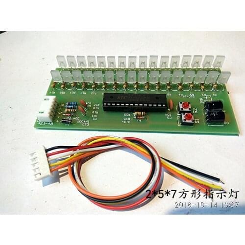 Music Spectrum Indicator Rhythm Level Lamp Double 16 Lamp Square LED Lamp Supports Dual Channels