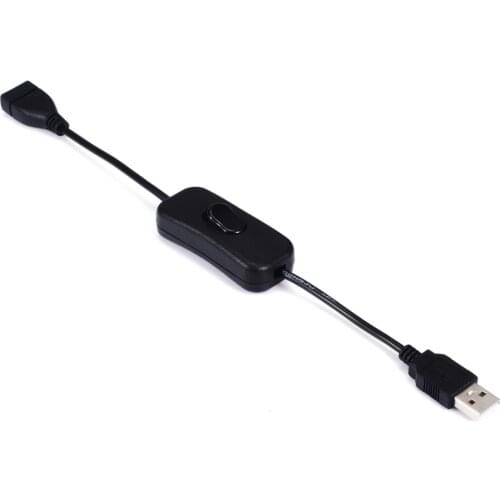 1Pcs USB Power Cable Switch Male to Female Extension Power Cable with 303 Button Switch Power Control