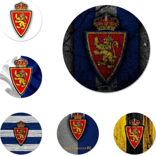 Real Zaragoza FC team Icons Pins Badge Decoration Brooches Metal Badges For Clothes Backpack Decoration 58mm