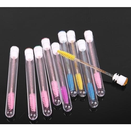 Disposable Eyelash Mascara Brush Container 1 Pcs Replaceable Dust-proof Sparkling Broken Diamond Eyelash Mascara Bottle