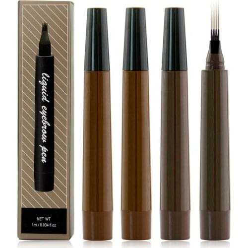 Wholesale Waterproof Permanent 4 Head EyeBrow Pen Liquid Eyebrow Pencil Makeup Eyebrow Pencil Eye Brow Pen 30pcs