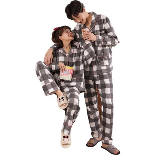 Pajama Suit Pajamas Sets Couple Sleepwear Family Pijama Leisure Wear Lover Night Suit Men & Women Casual Home Clothing Lovers