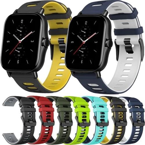20mm Silicone Strap for Xiaomi Huami Amazfit GTS 2 GTS2 GTR 42mm Bip Watch Band Replacement Watchband For Xiaomi Haylou LS02