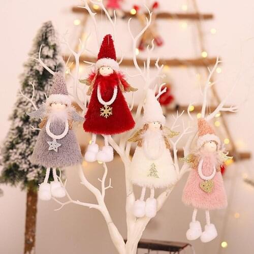 Merry Christmas Decorations For Home Angel Dolls Christmas Tree Decor Ornament Elf Pendant Table Deco Xmas Gift New Year 2021