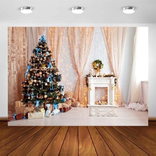 Yeele Christmas Backdrop Children Photography Gifts Curtain Fireplace Background Baby Photographic Photo Studio Photophone