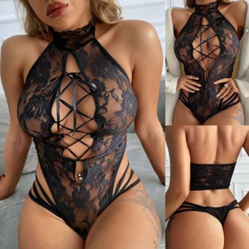 Sexy Lingerie Costume Porno Fantasy Lingerie Bodysuit Porn Babydoll Dress Erotic Lingerie for Women Lace Open Bra