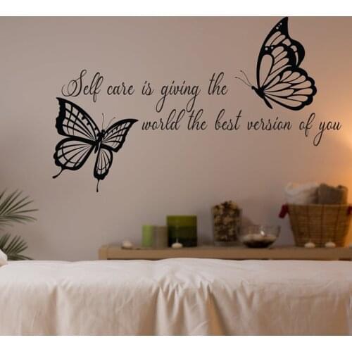 Spa Therapy Beauty Wall Sticker Beauty Salon Wall Decals Art Home Decor Girls Room Decoration Spa Wellness Butterfly Wall Murals