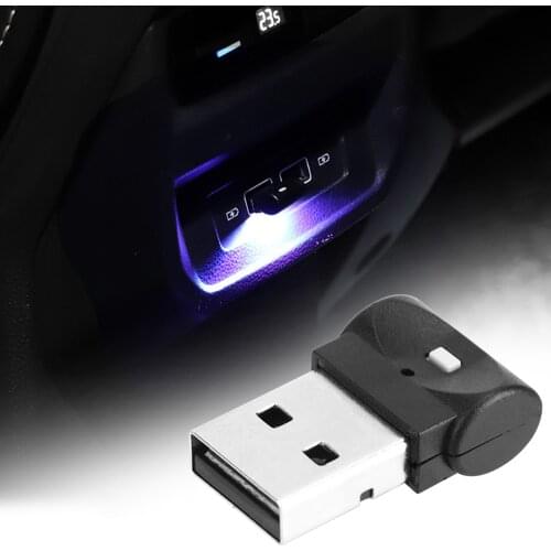 7 Colors Mini USB Change Car Light Button Control LED Modeling Light Car Ambient Light Interior Light Car Interior USB Interface
