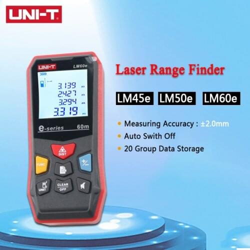 UNI-T UNIT LM50e/LM60e Digital Laser Distance Meter 50m 60m Measure Tape laser Electronic Ruler Range Finder
