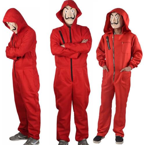 Unisex For Salvador Dali La Casa De Papel Money Heist Cosplay Halloween Costume S M L XL 2XL 3XL Adult Clothing
