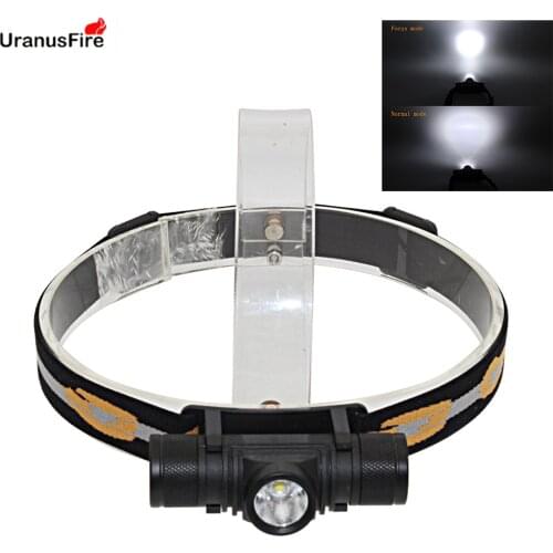 Uranusfire 1000LM Led Headlamp T6 Zoomable Headlight Head Torch flashlight Head lamp by 18650 battery for Fishing Hunting