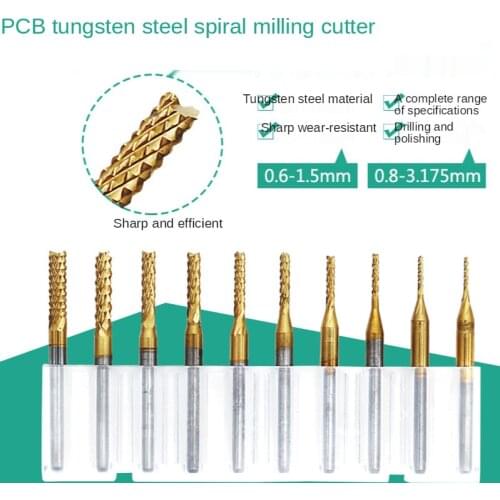 Tungsten Steel Coated PCB Milling Cutter Circuit Board Circuit Board Graver Gong Knife Corn Milling Cutter End Mill