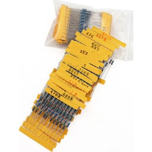 300 Pcs (30 Kinds x Each 10pcs) Value Metal Film Resistor pack 1/4W 1% resistor assorted Kit Set