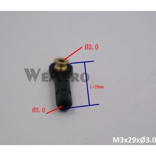 5pcs Hexagonal Ball Linkage with Washer M3.0*H7*L29*D3.0mm