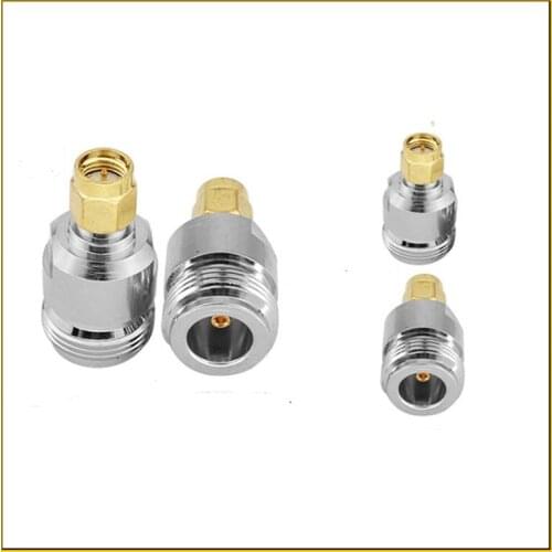 50 PCS antenna adapter N Female to SMA male pin goldplated straight connector