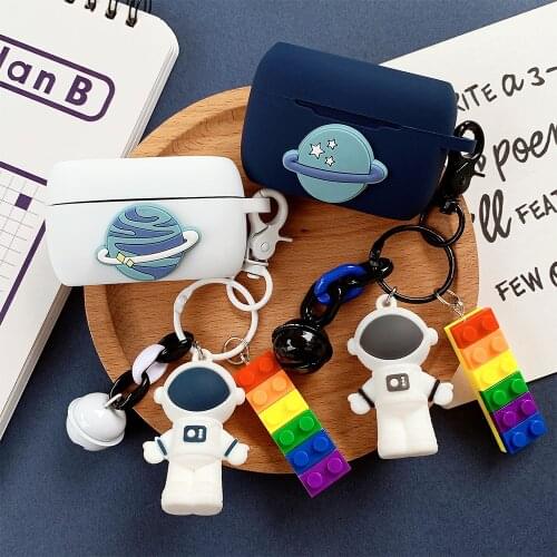 Cute Astronaut Cover for Jabra Elite 85T Case for Jabra Elite 75T Case TWS Bluetooth Earphone Wireless Headphone Headset Box Bag