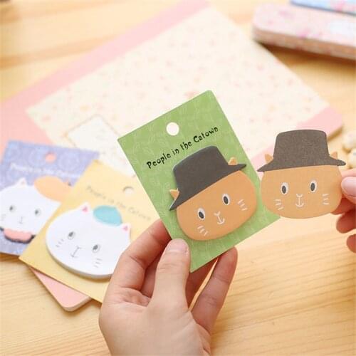 DL Angola Town Post cartoon cat stationery creative message N stickers pad K1021-4 Exquisite office supplies small gift