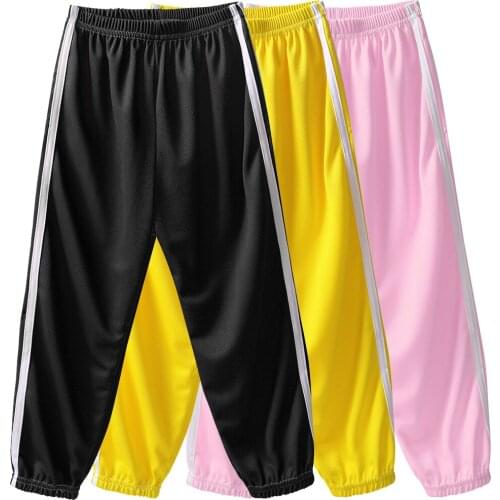 Unisex Kids Boys Girls Summer Pants Soft Breathable Long Bloomers Harem Pants Anti-Mosquito Pants Sport Casual Trousers Joggers
