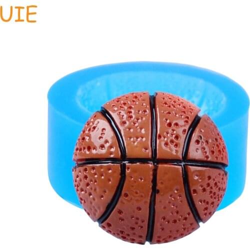 FYL521U 23.4mm Half Basketball Silicone Mold - Cupcake Topper, Fondant, Baking Tools, Chocolate, Candy, Gum Paste, Resin, Icing