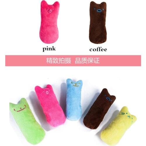 Teeth Grinding Catnip Toys Funny Interactive Plush Cat Toy Pet Kitten Chewing Vocal Toy Claws Thumb Bite Cat mint For Cats hot