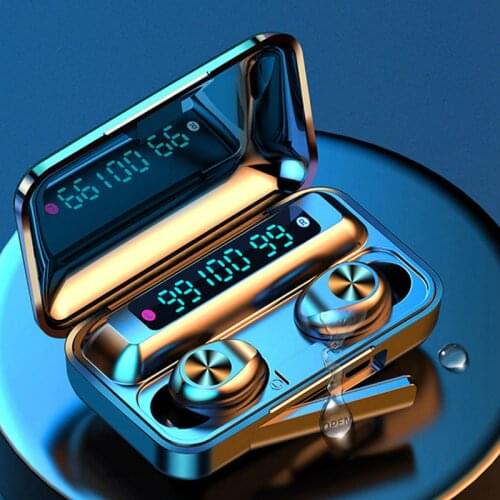 JIETMT F9-10 TWS Bluetooth Wireless Headphones Ipx7 Waterproof Music Earpieces 9D Stereo Sports Headset For Xiaomi Huawei Iphone