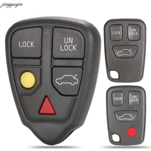 Jingyuqin Remote Car Key Case Shell For Volvo S40 S60 S70 S80 V40 V70 XC90 XC70 3/4/5 Buttons Cover Replacement Fob