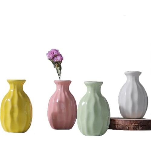 Ceramic Vase Tower Vase For Home Decoration Photo Prop Fashion Ceramic Bottle Green Plant Ceramic Flower Vases