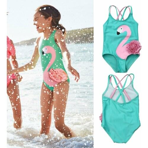 Toddler Baby Girls Flamingo Bikini Swimwear Swimsuit Beachwear Bathing Suit 6M-5Y