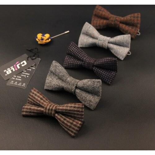 21colors men bow tie British style wedding groom korean fashion designer wool bowtie business solid 5pcs/lot