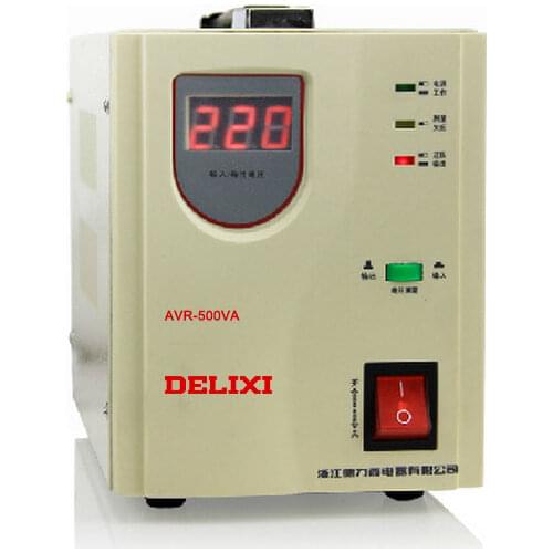 New Delixi voltage stabilizer AVR-500W 0.5KW automatic household AC regulators / TV PC Refrigerator voltage regulator